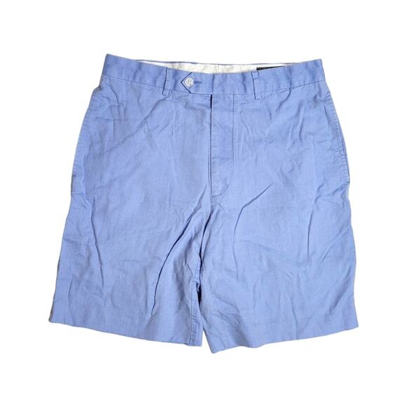 Daniel Cremieux Flat Front Cotton Shorts Light Blue Size 32 - Picture 1 of 5